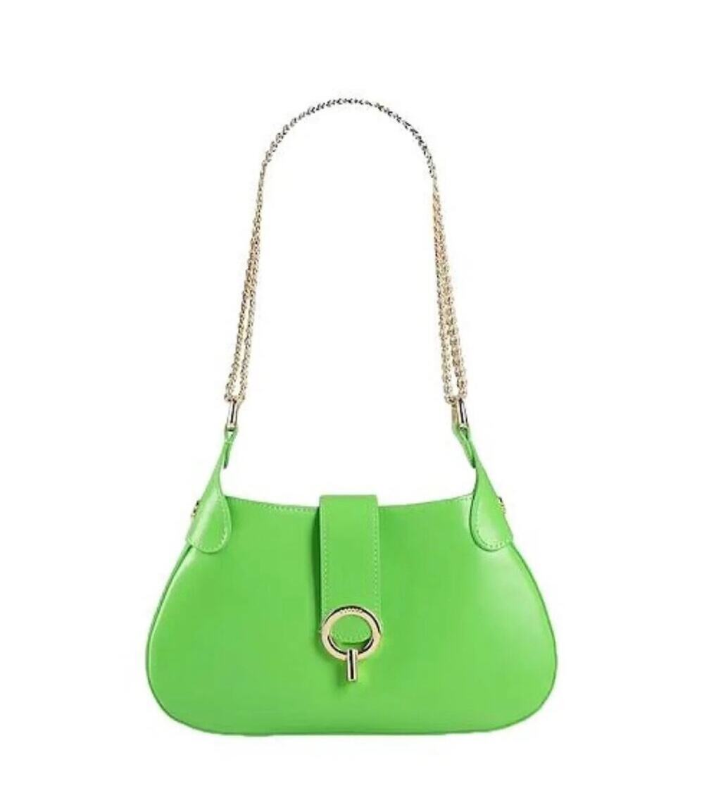 NEW Sandro Janet Leather Bag Green Crossbody Chain